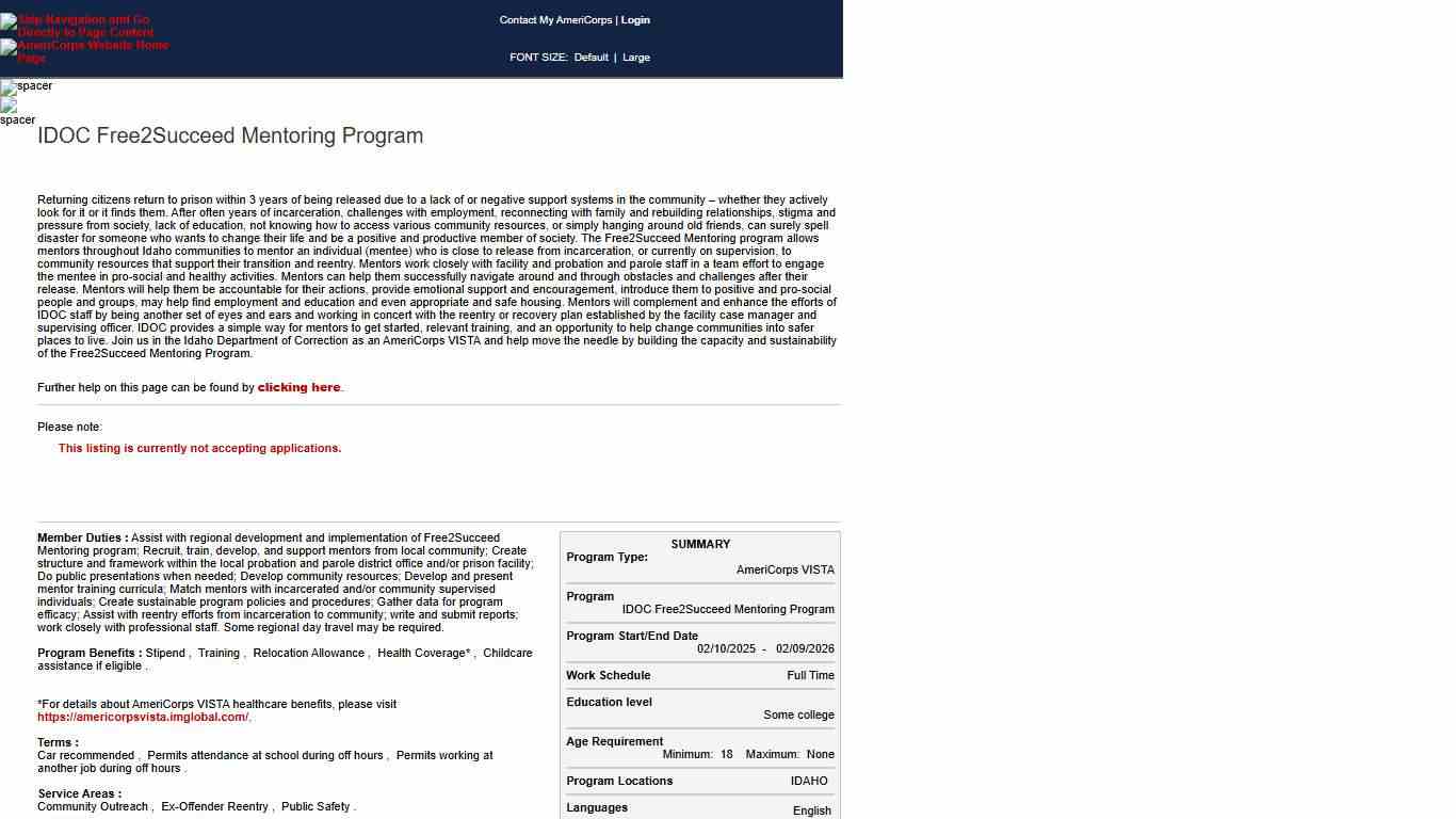 My AmeriCorps - Home Page